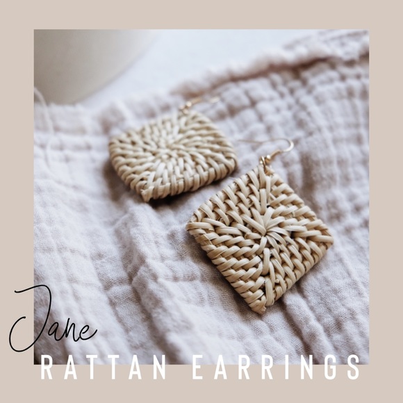 Jewelry - “Jane” Rattan Earrings